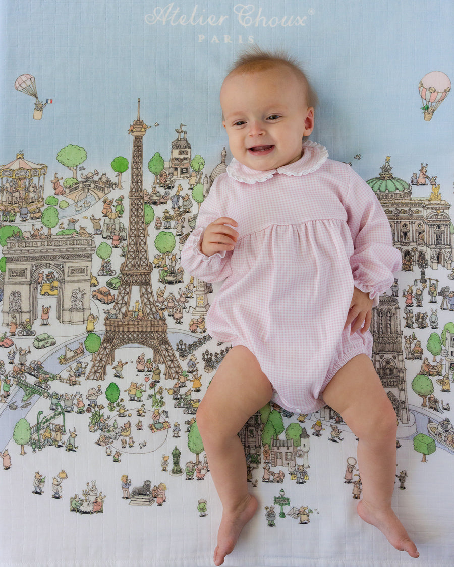 Carré & Satin Bib Set - Paris