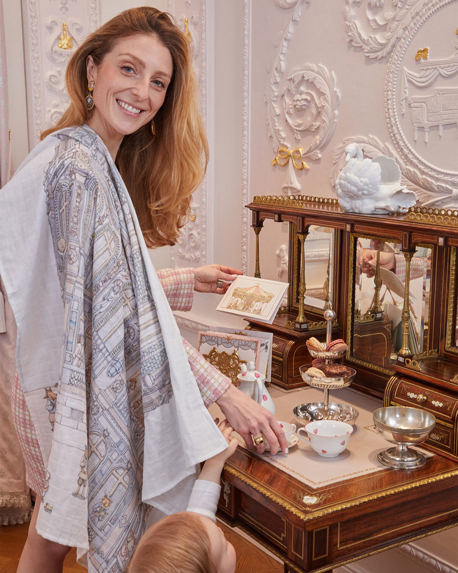 Carré & Satin Bib Set - Château Choux