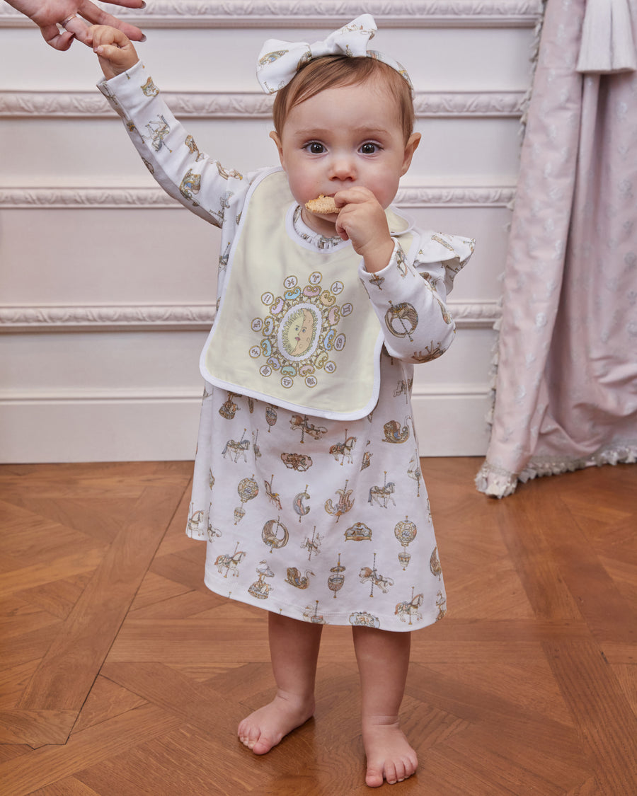 Satin Bib - Zodiac Yellow