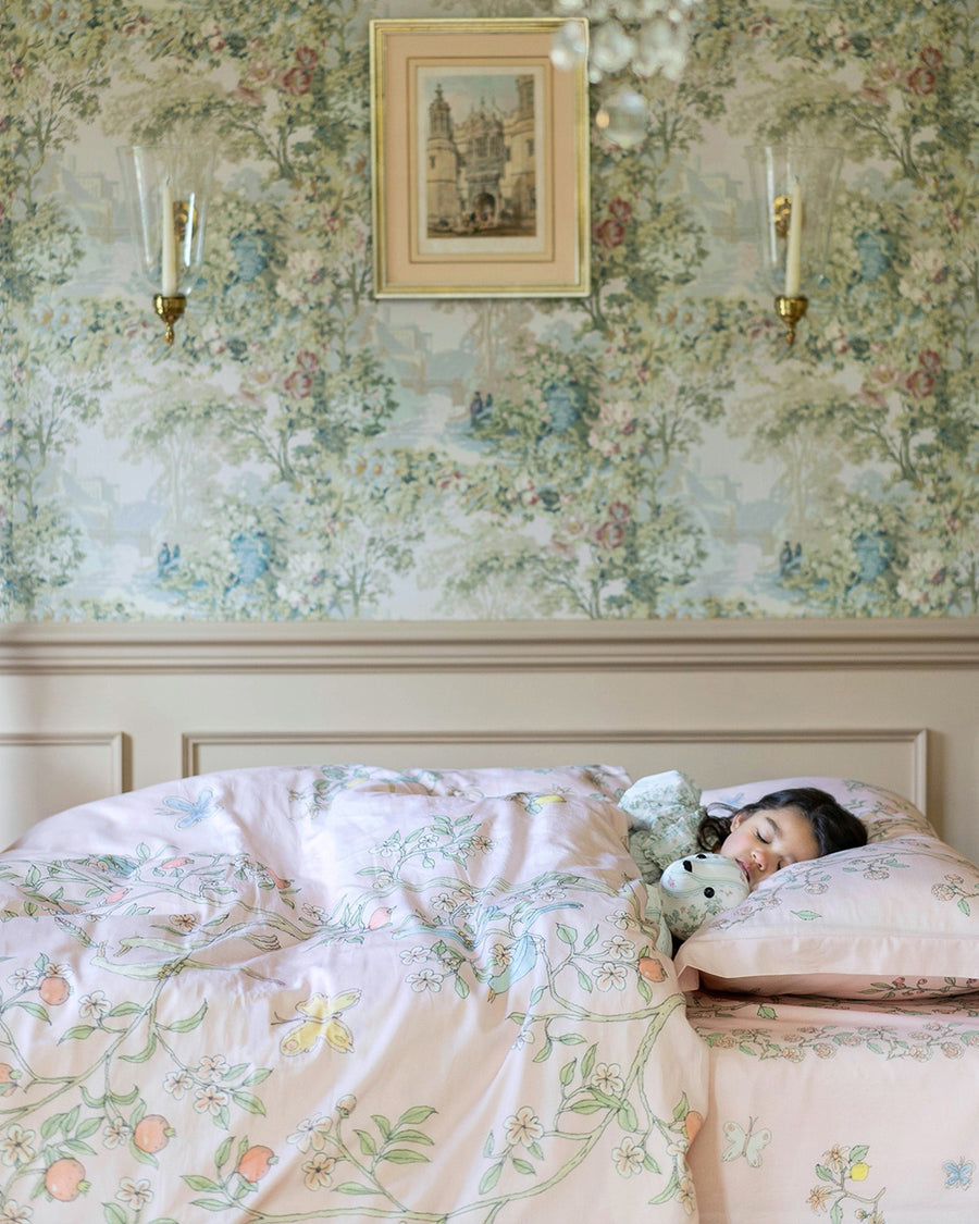 Single Bed Duvet Cover - In Bloom Pink