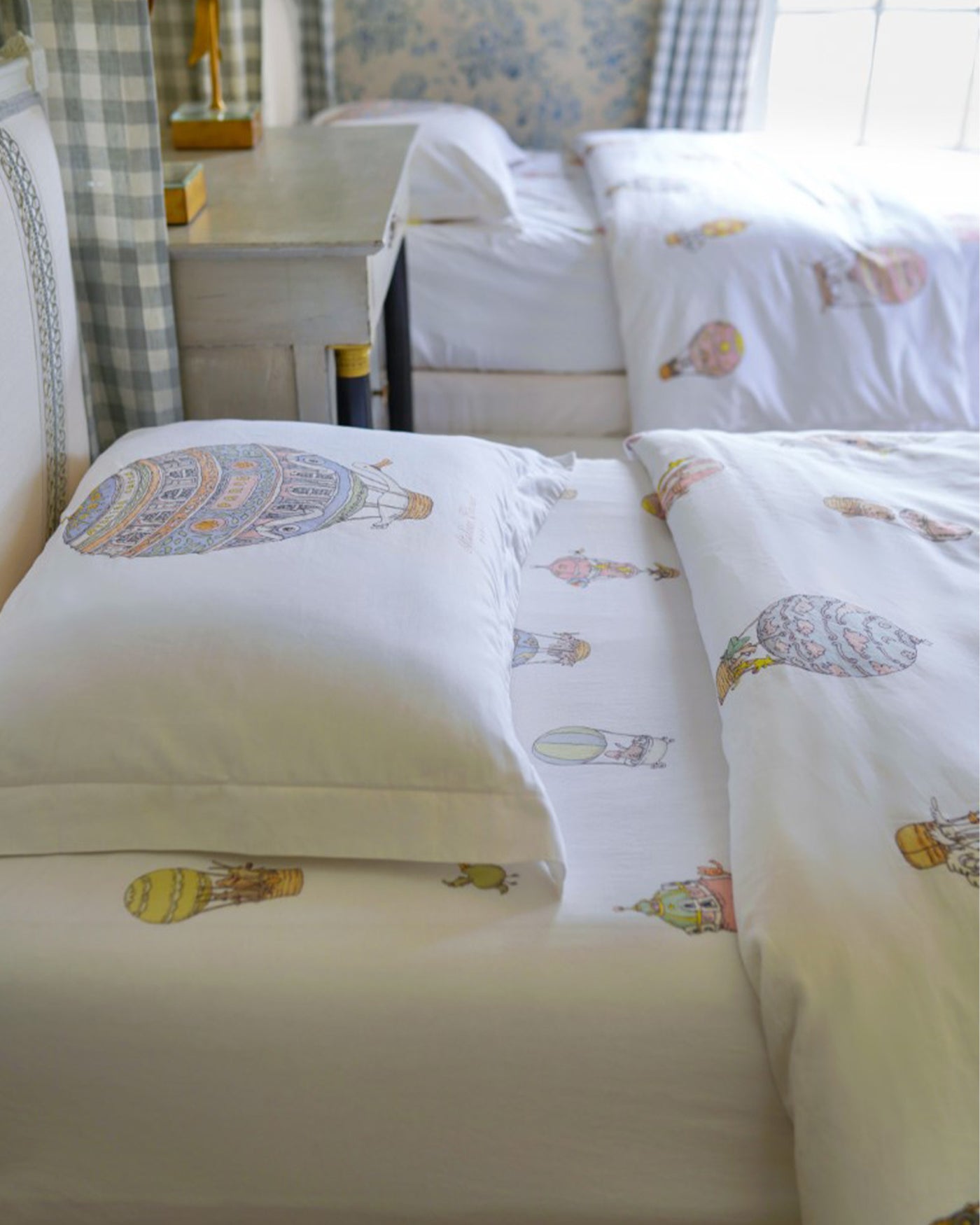 Single Bed Pillow Cover - Hot Air Balloons