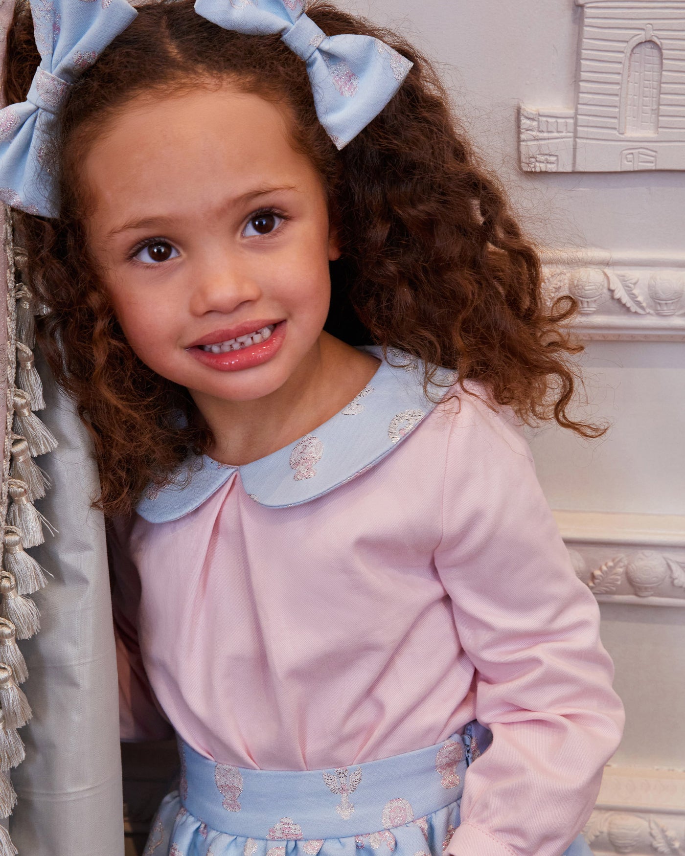 Madelaine Blouse - Brocade 'n' Blue