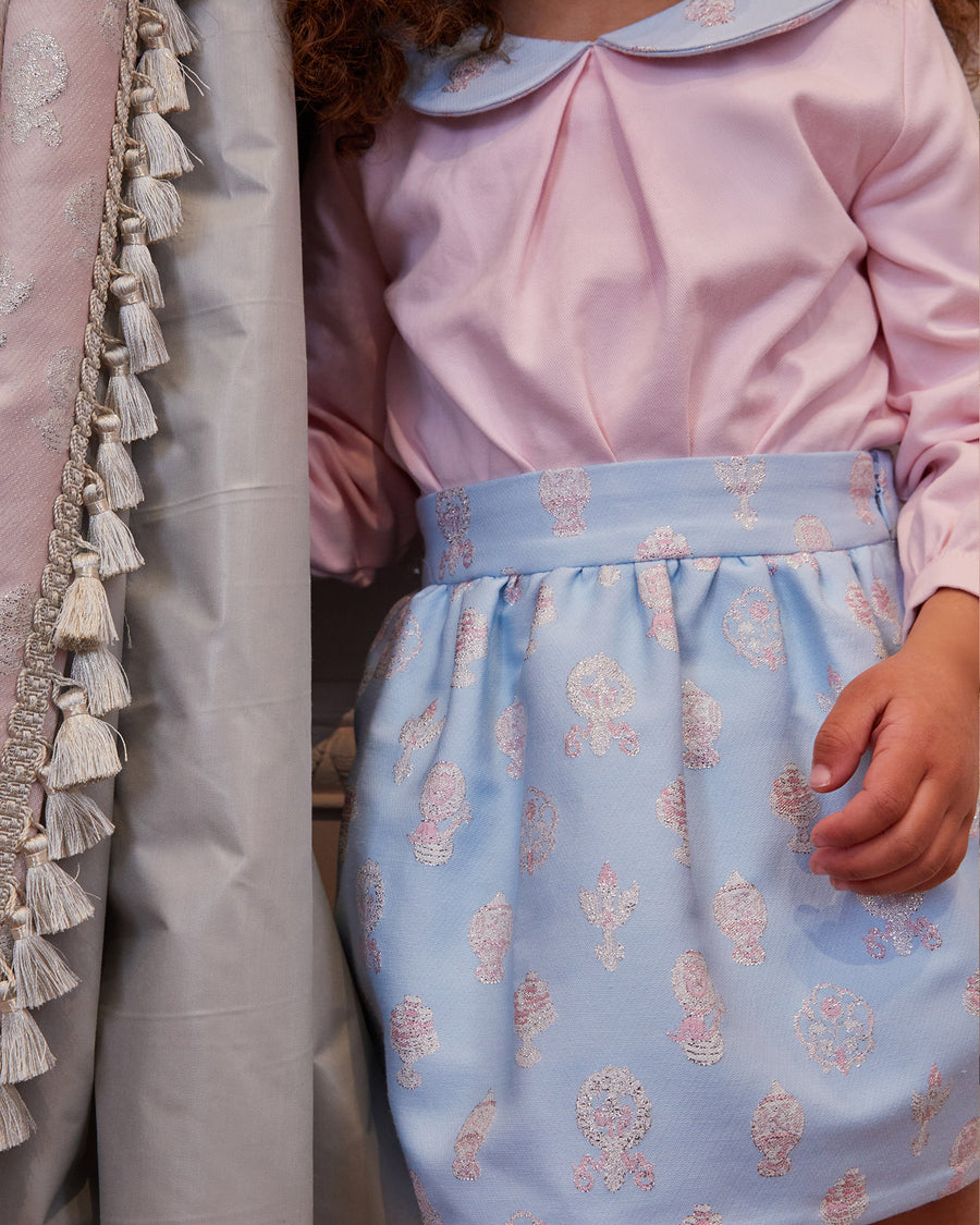 Adèle Skirt - Brocade 'n' Blue