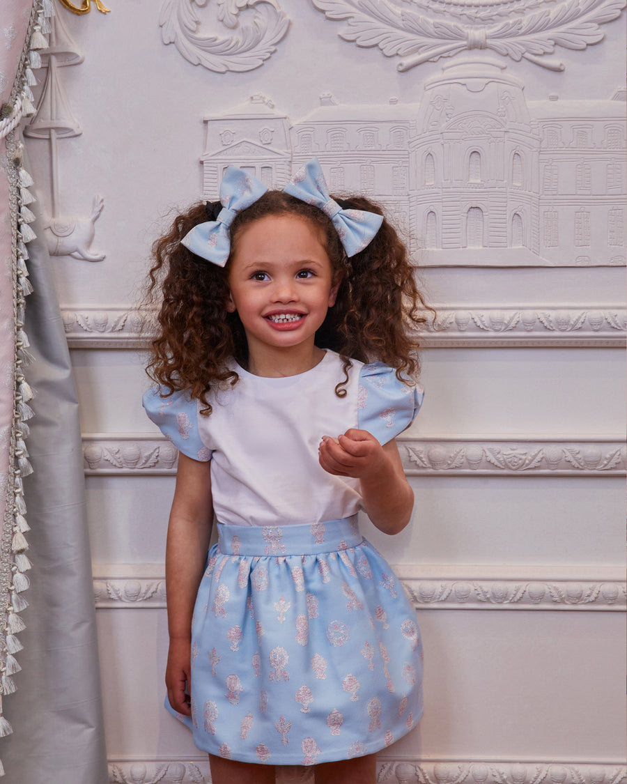 Bow Blue - Brocade 'n' Blue