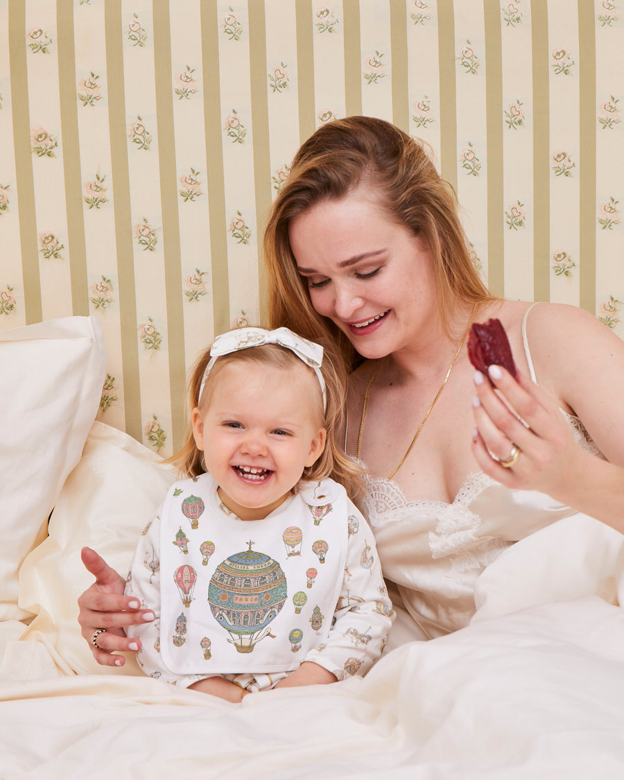 Satin Bib - Hot Air Balloons