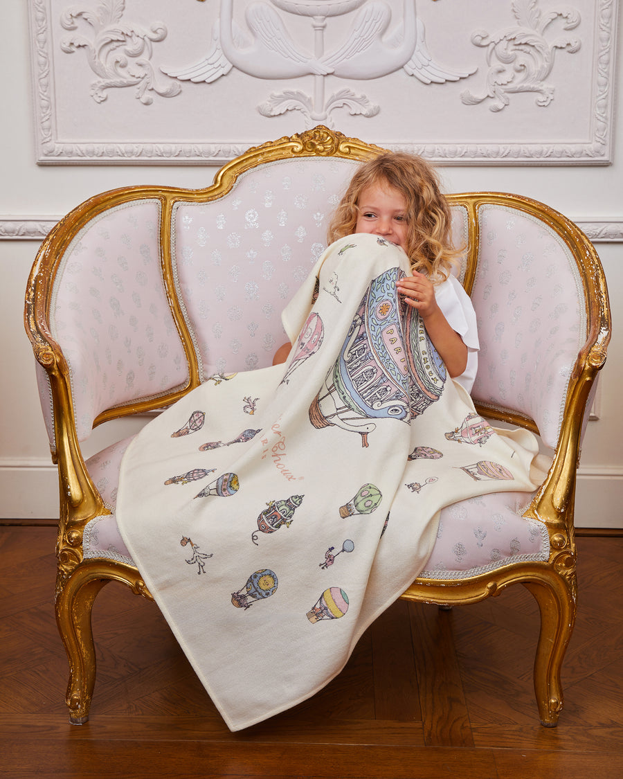 Cashmere Blanket - Hot Air Balloons 100 x 80 cm