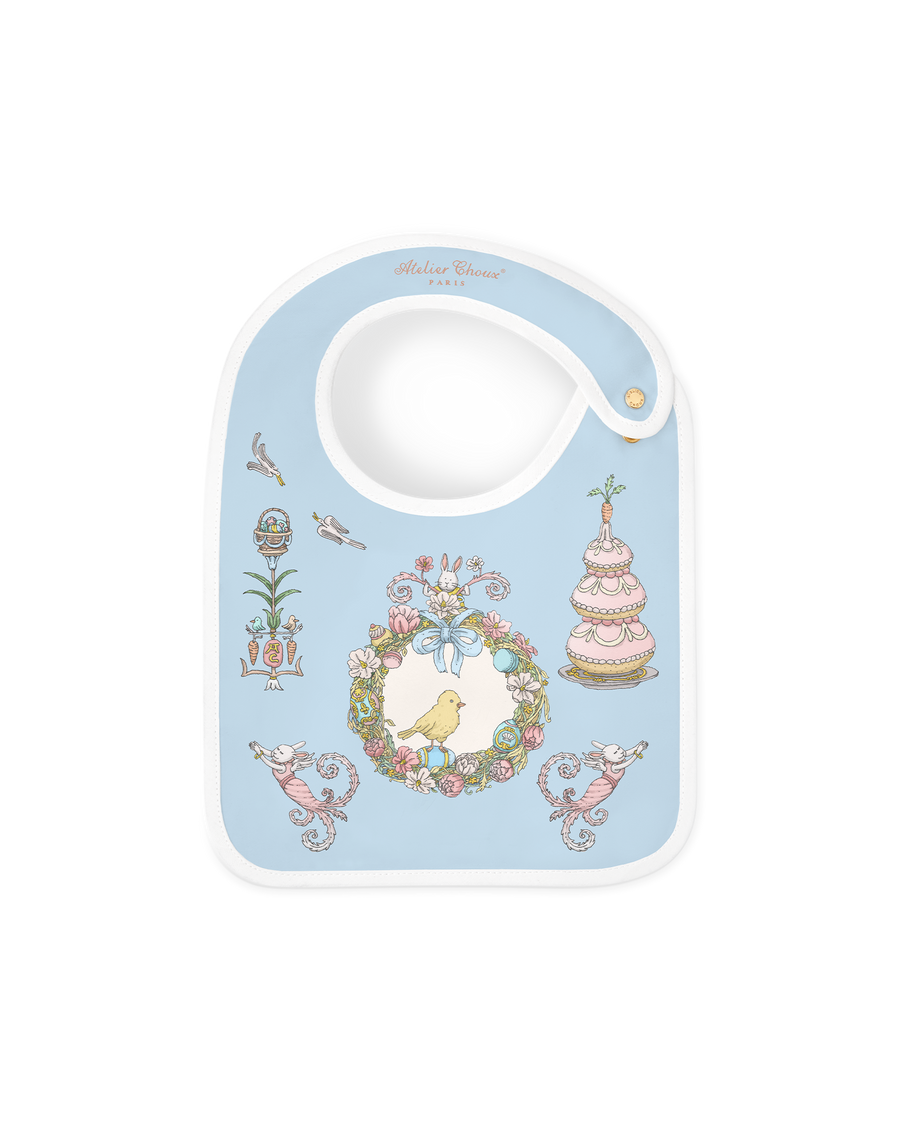 Satin Bib - Spring Bunny