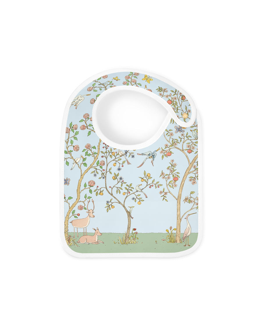 Satin Bib - In Bloom Blue