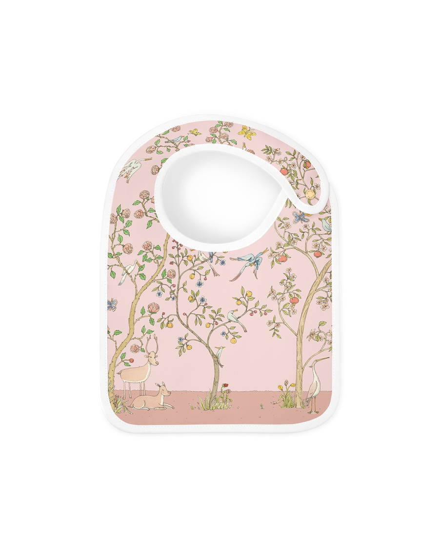 Satin Bib - In Bloom Pink