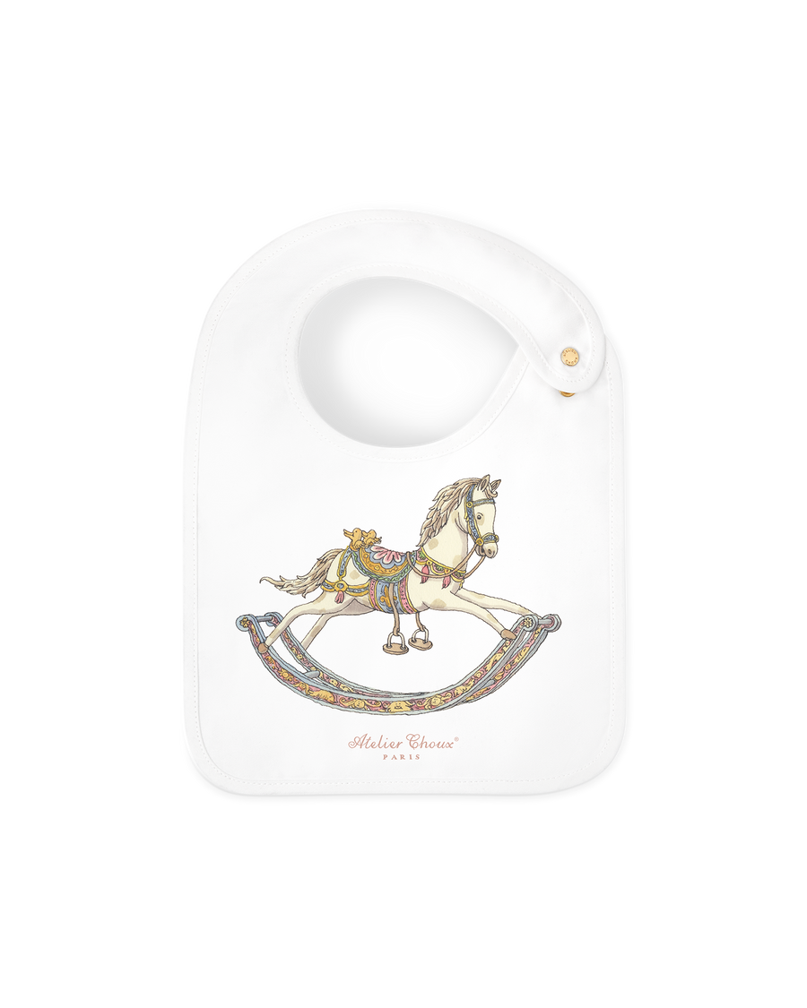 Satin Bib - Rocking Horse