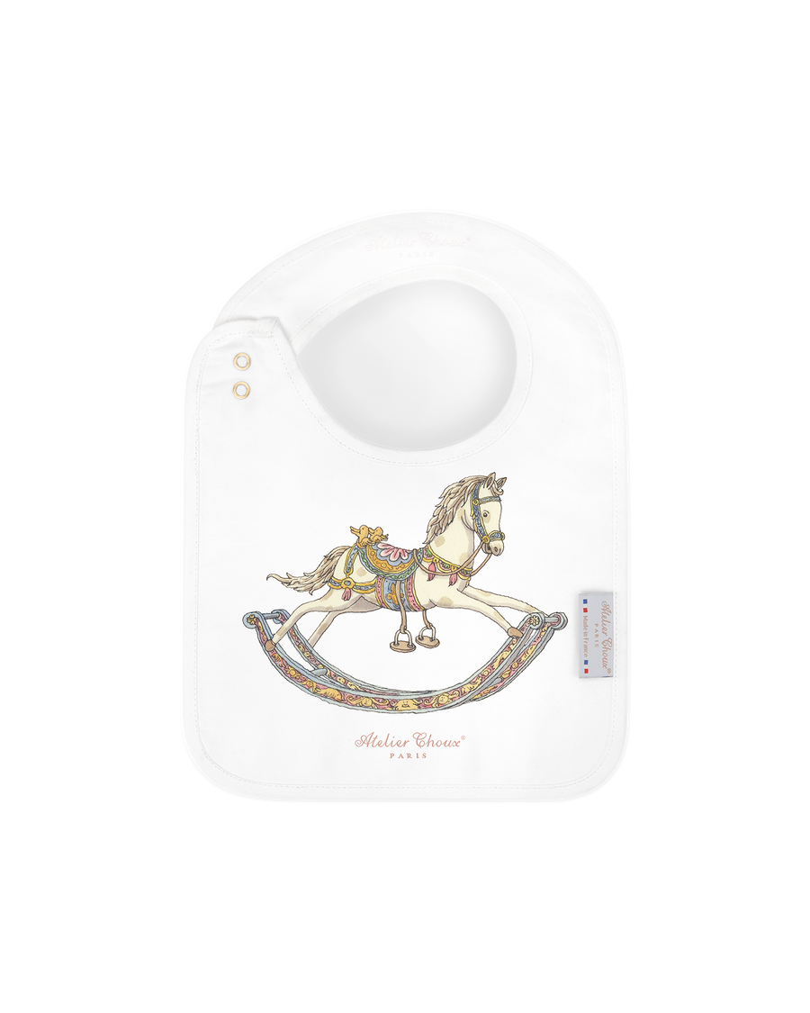 Satin Bib - Rocking Horse