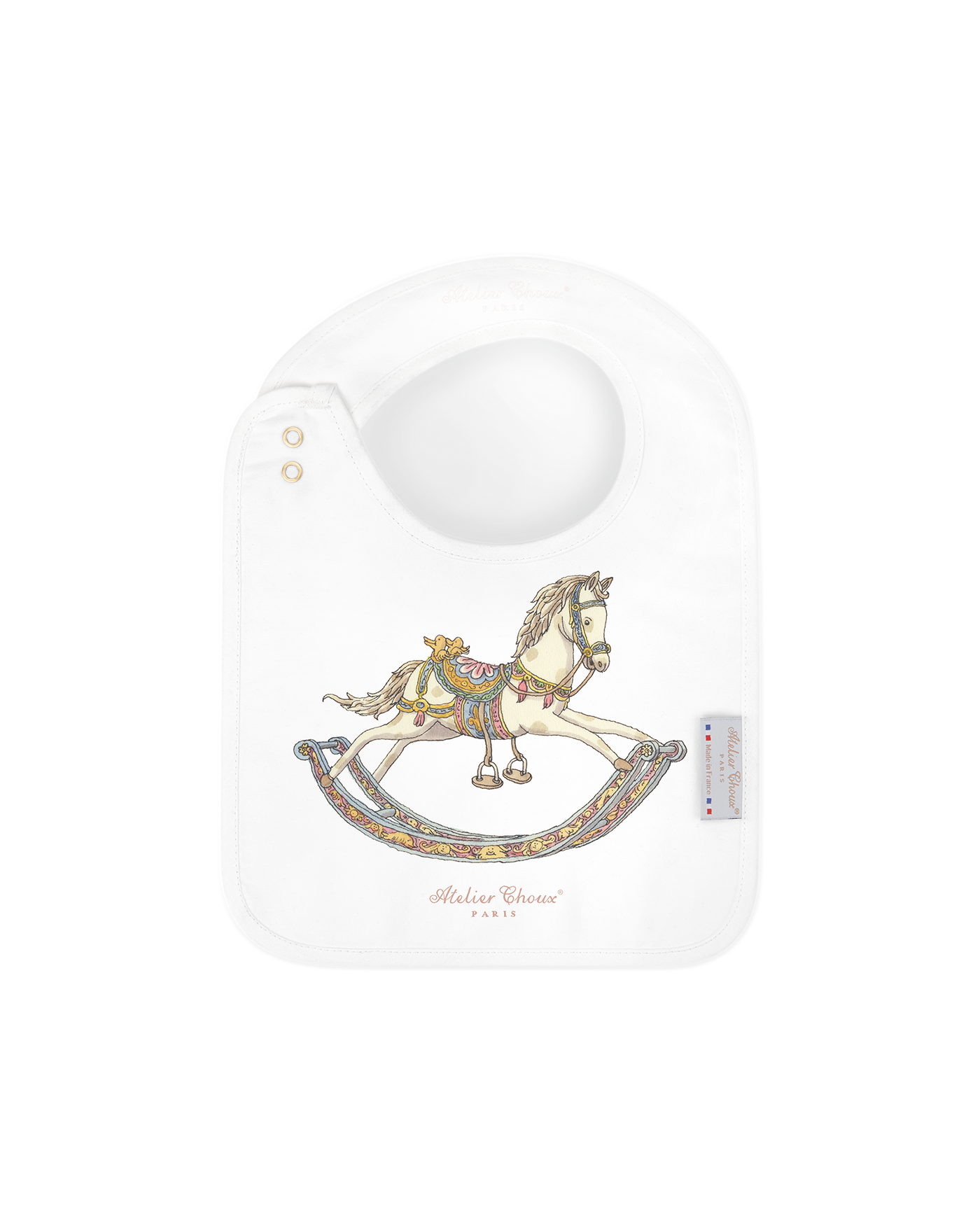 Satin Bib - Rocking Horse