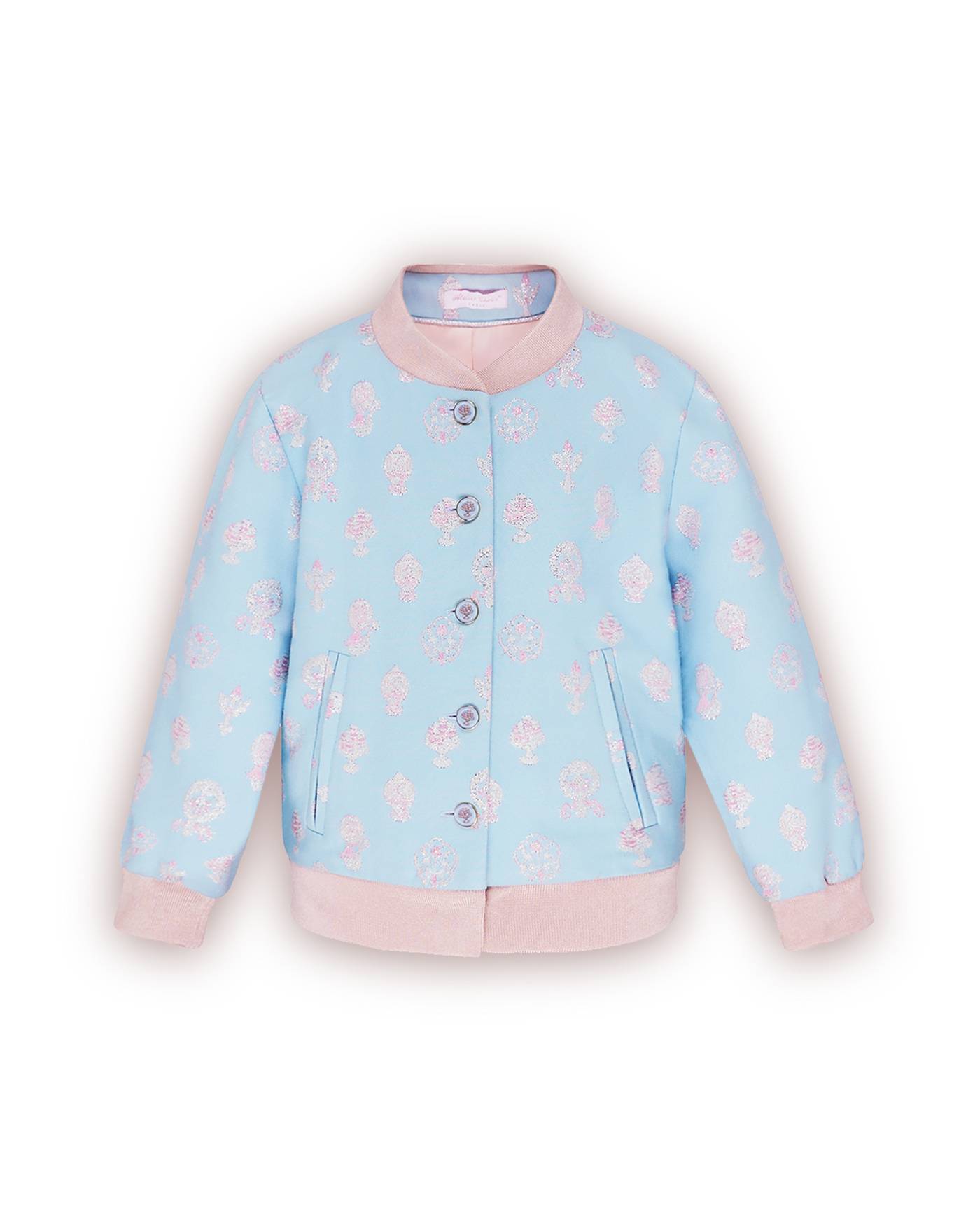 Crests Bomber Jacket - Brocade 'n' Blue