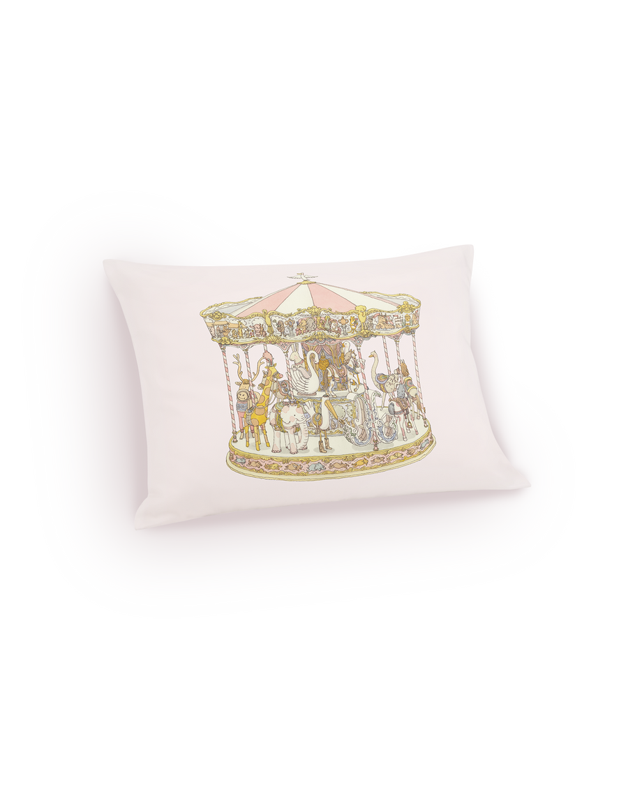 Satin Cushion - Carousel Pink