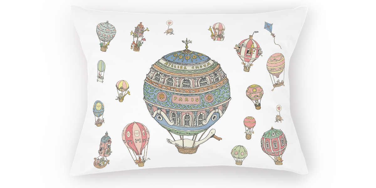Satin Cushion - Hot Air Balloons • Atelier Choux