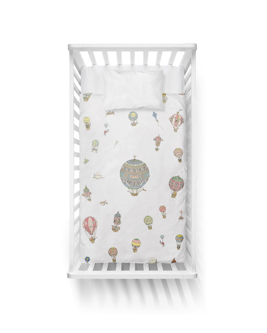 Crib Duvet Cover - Hot Air Balloons