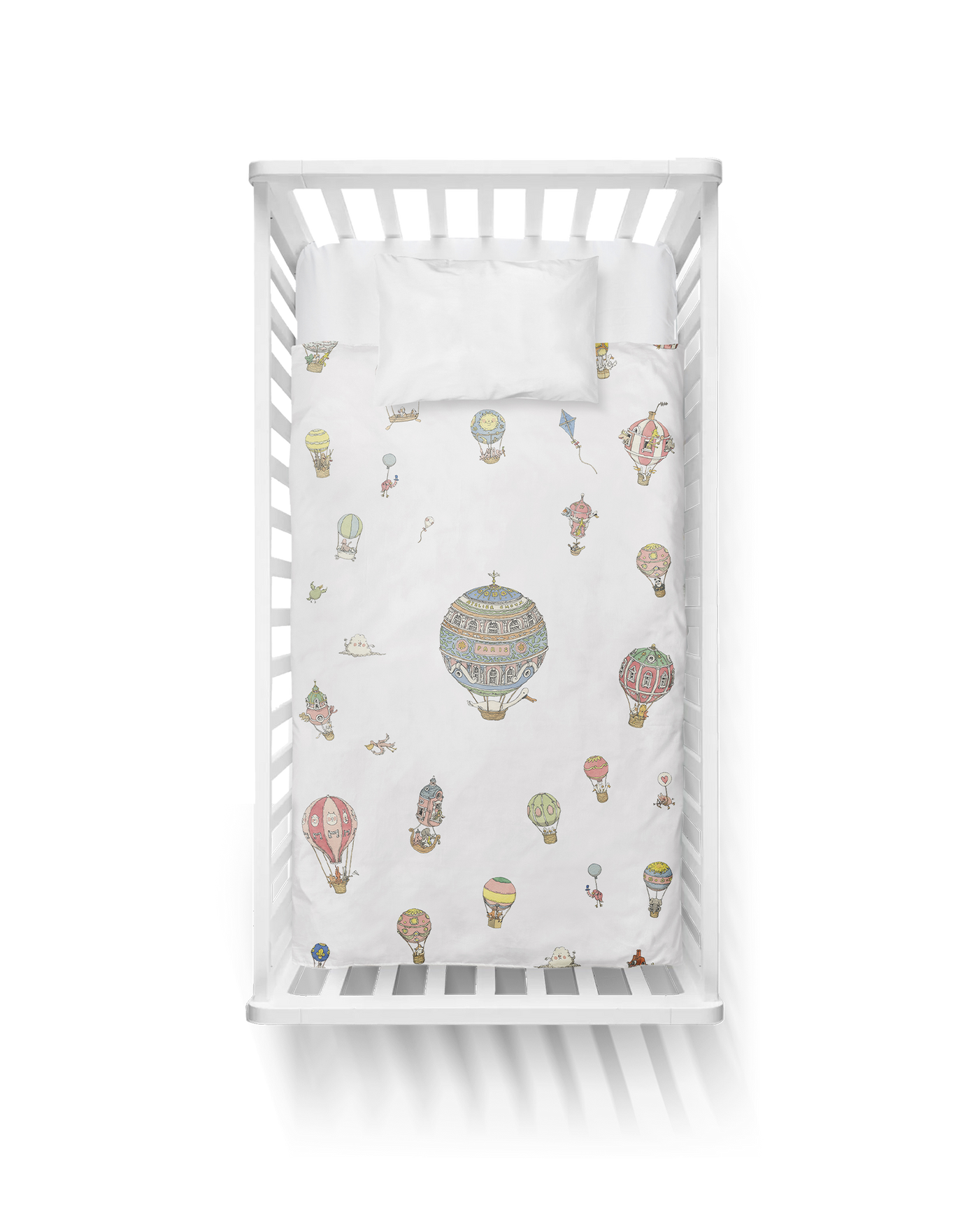 Crib Duvet Cover - Hot Air Balloons