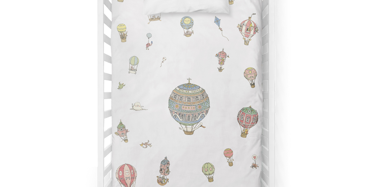 Crib Duvet Cover Hot Air Balloons • Atelier Choux
