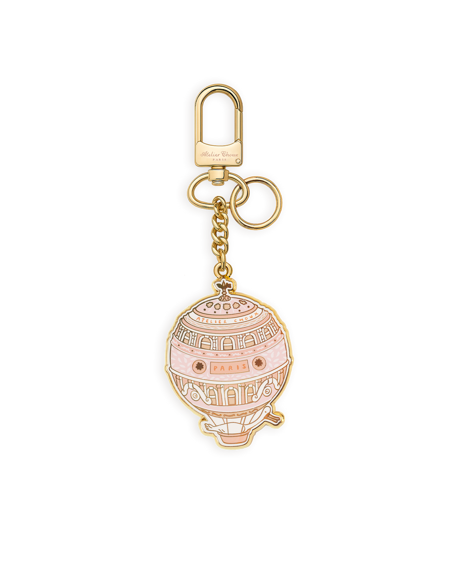 Bag Charm - Hot Air Balloon Pink