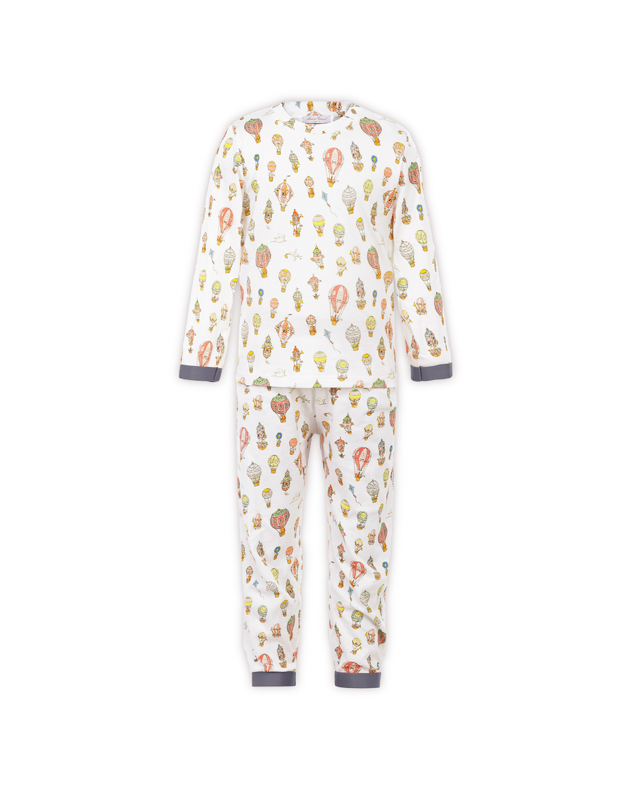 Loungewear Set - Hot Air Balloons Blue