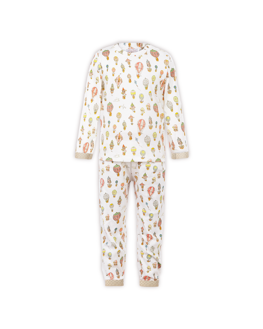 Loungewear Set - Hot Air Balloons Gold