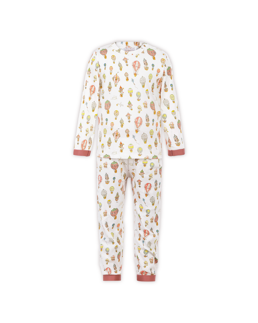 Loungewear Set - Hot Air Balloons Pink