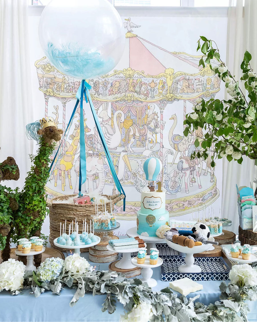 Party Backdrop - Carousel Pink