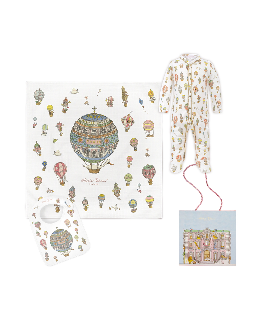 Playsuit Gift Set - Hot Air Balloons
