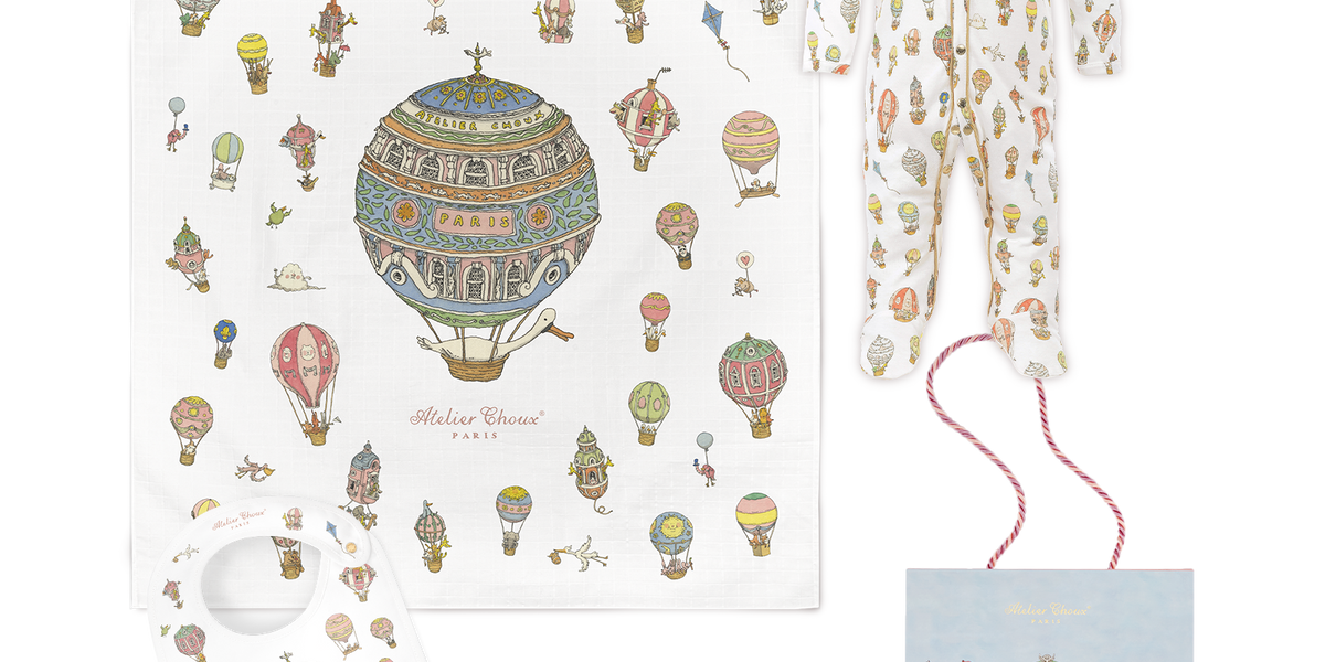 Playsuit Gift Set - Hot Air Balloons • Atelier Choux