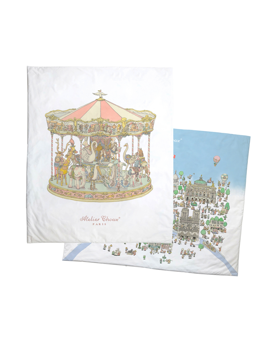 Reversible Quilt - Paris / Carousel