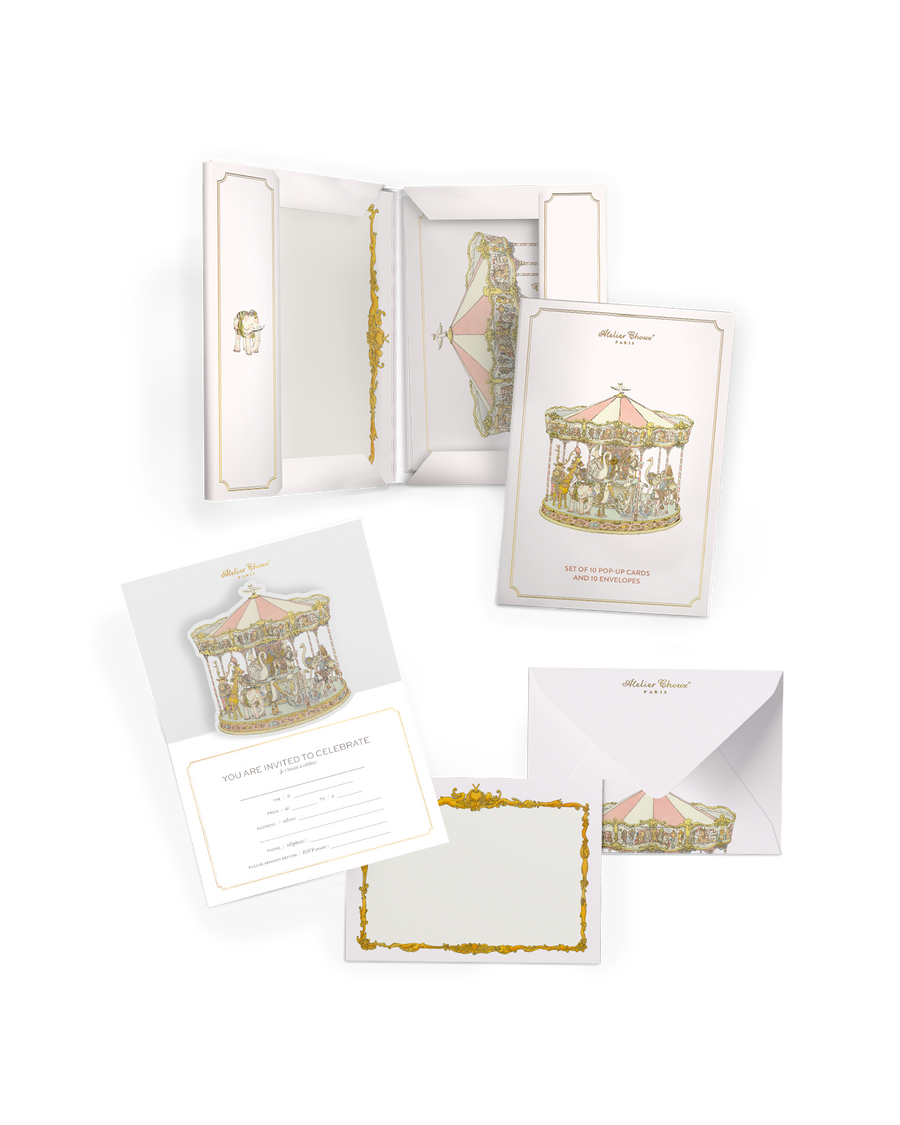 Invitation Set - Carousel Pink (Set of 10)