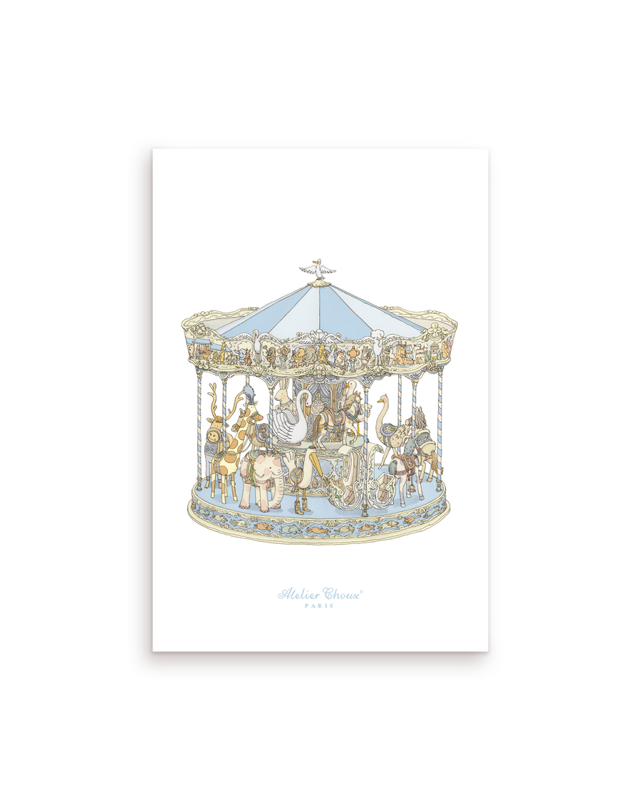 Art Print – Carousel Blue