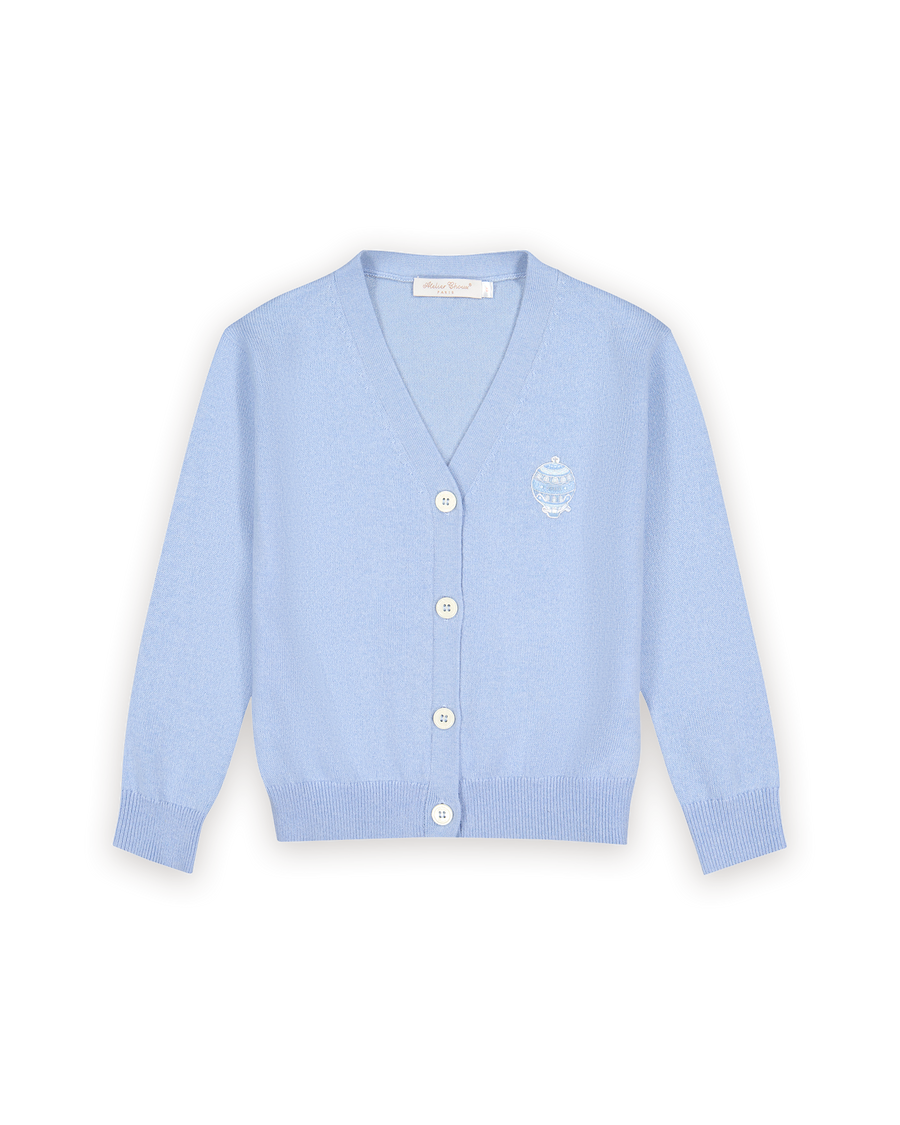 Charlotte Cardigan Light Blue - Hot Air Balloons Couture