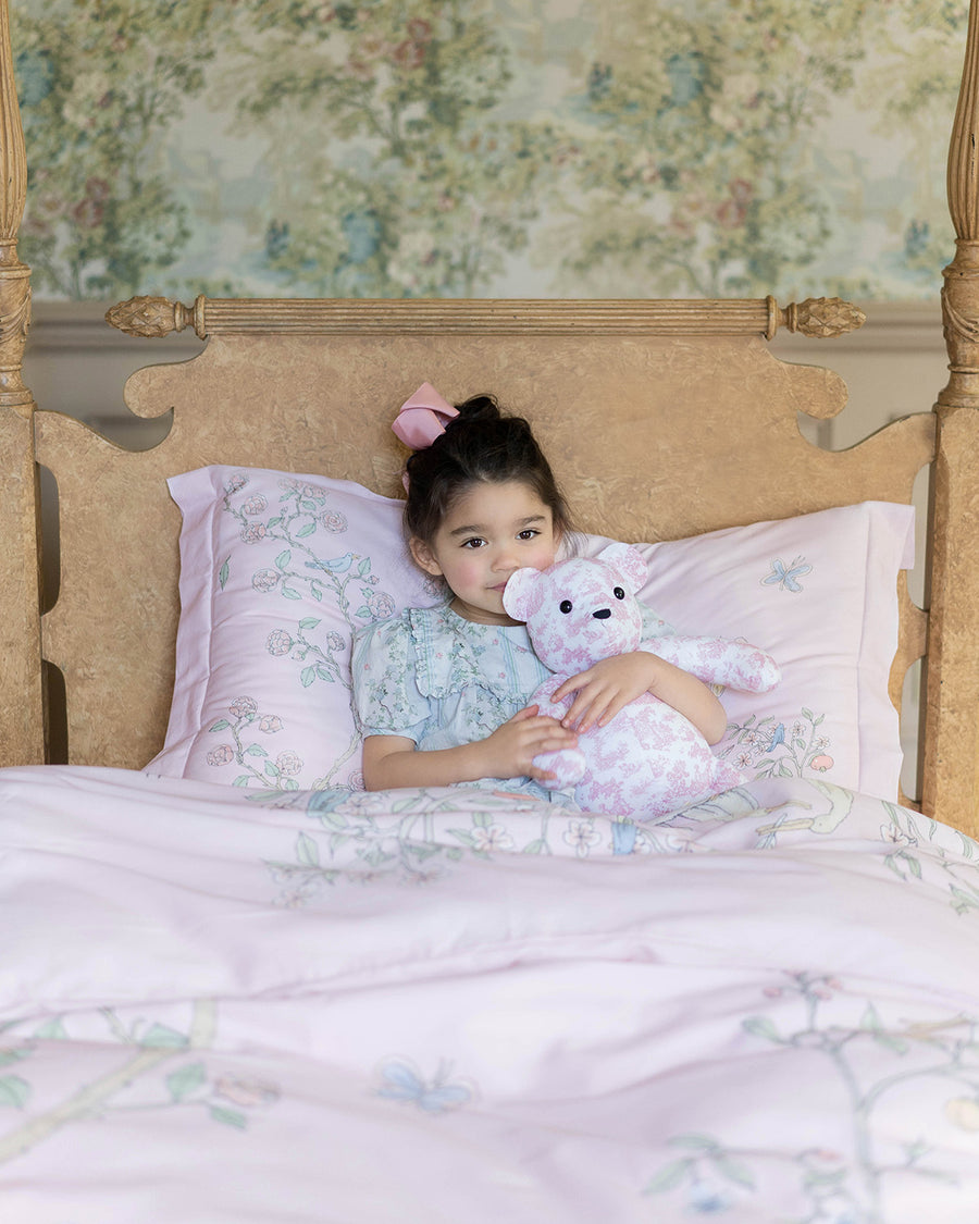 Single Bed Fitted Sheet - In Bloom Pink