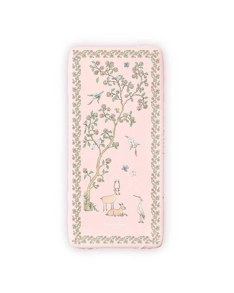 Single Bed Fitted Sheet - In Bloom Pink