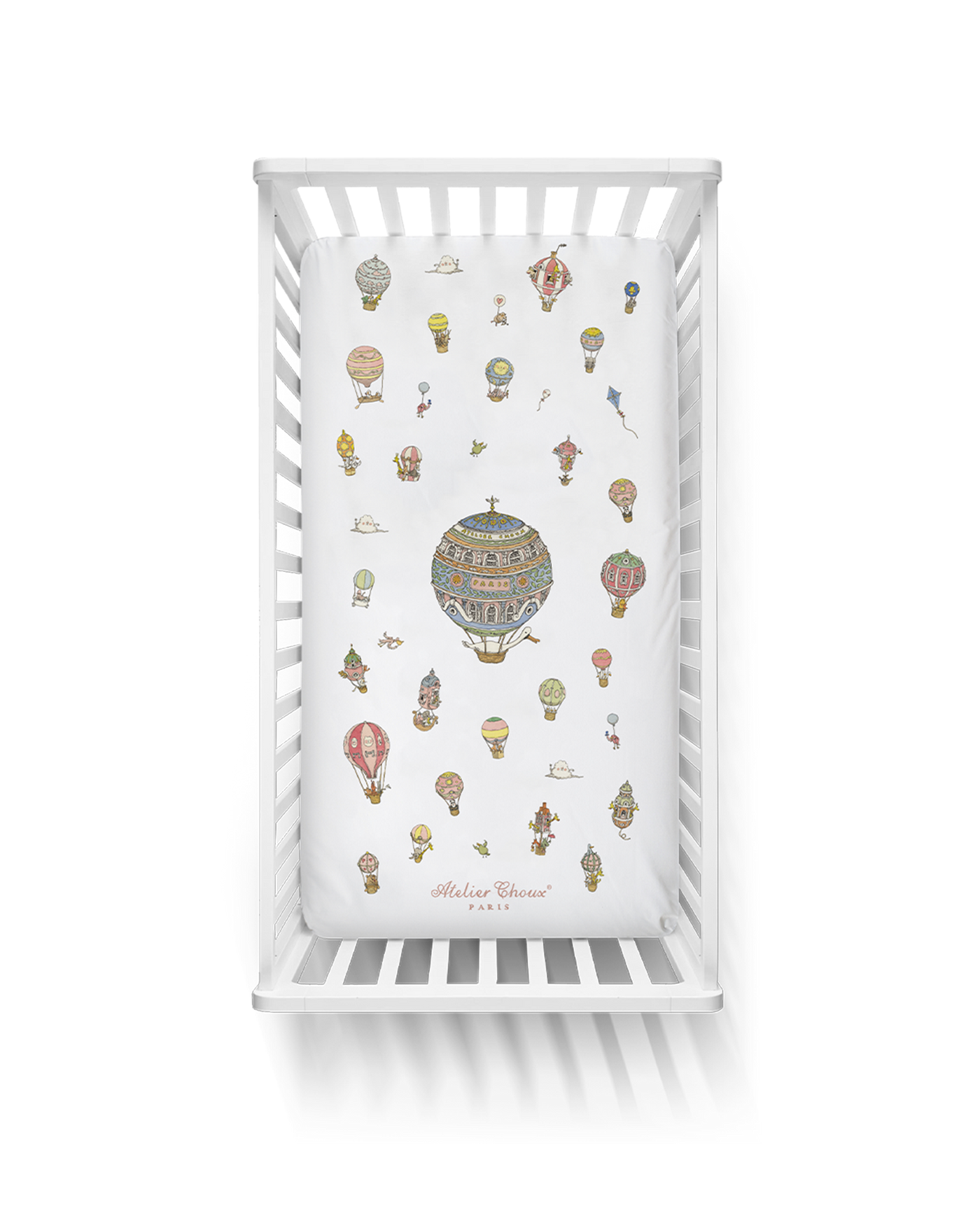 Crib Fitted Sheet - Hot Air Balloons