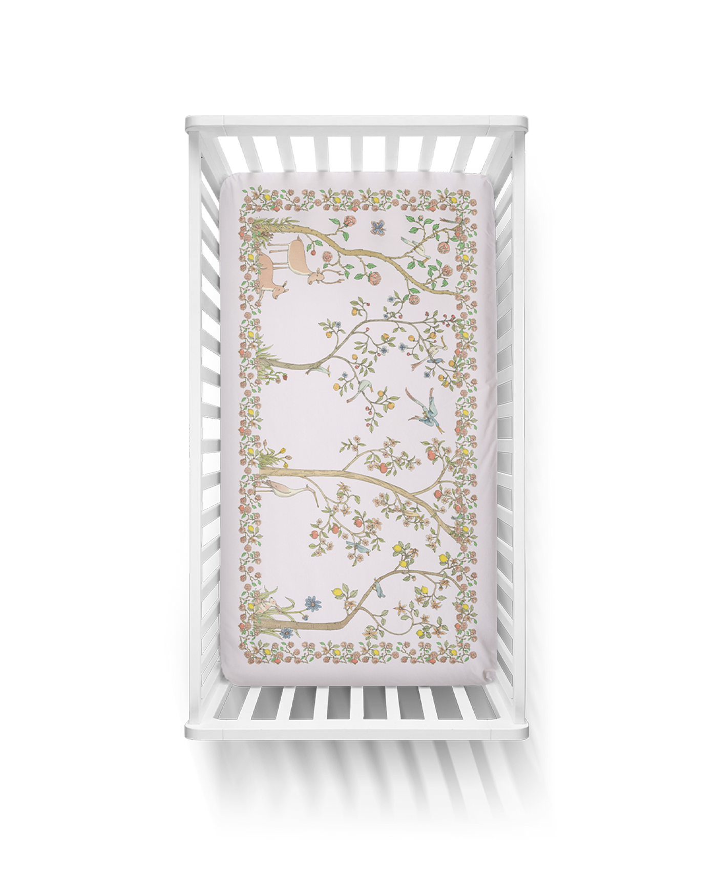 Crib Fitted Sheet - In Bloom Pink