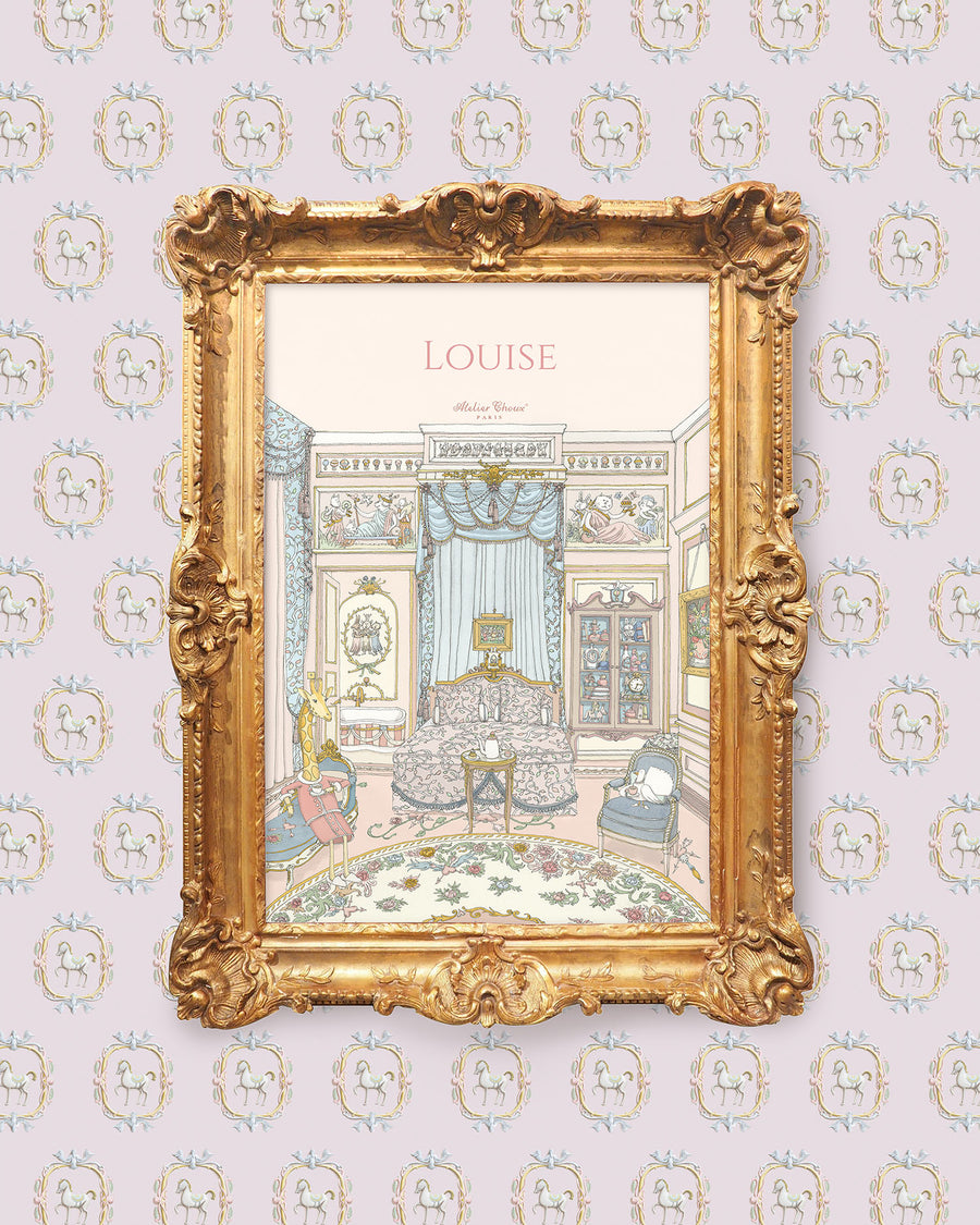 Personalized Art Print - French Bedroom