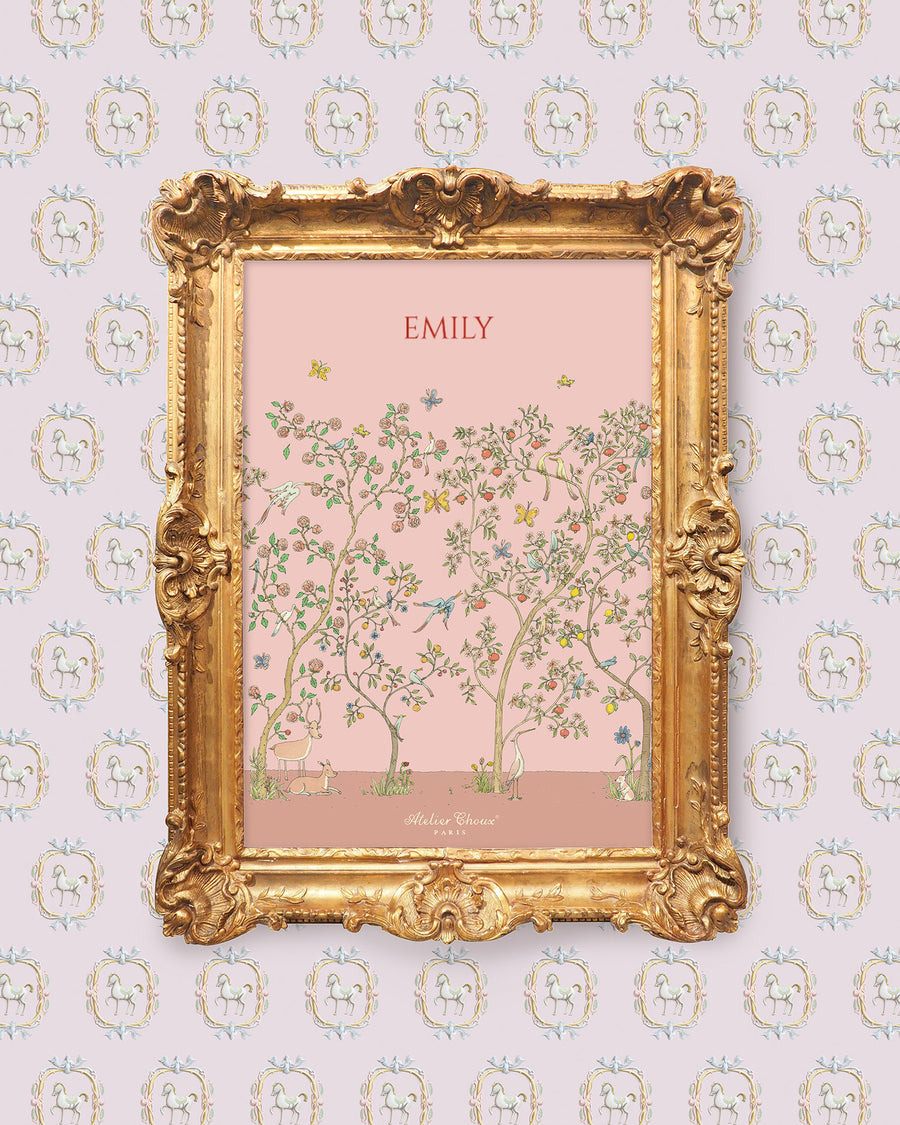 Personalized Art Print - In Bloom Pink