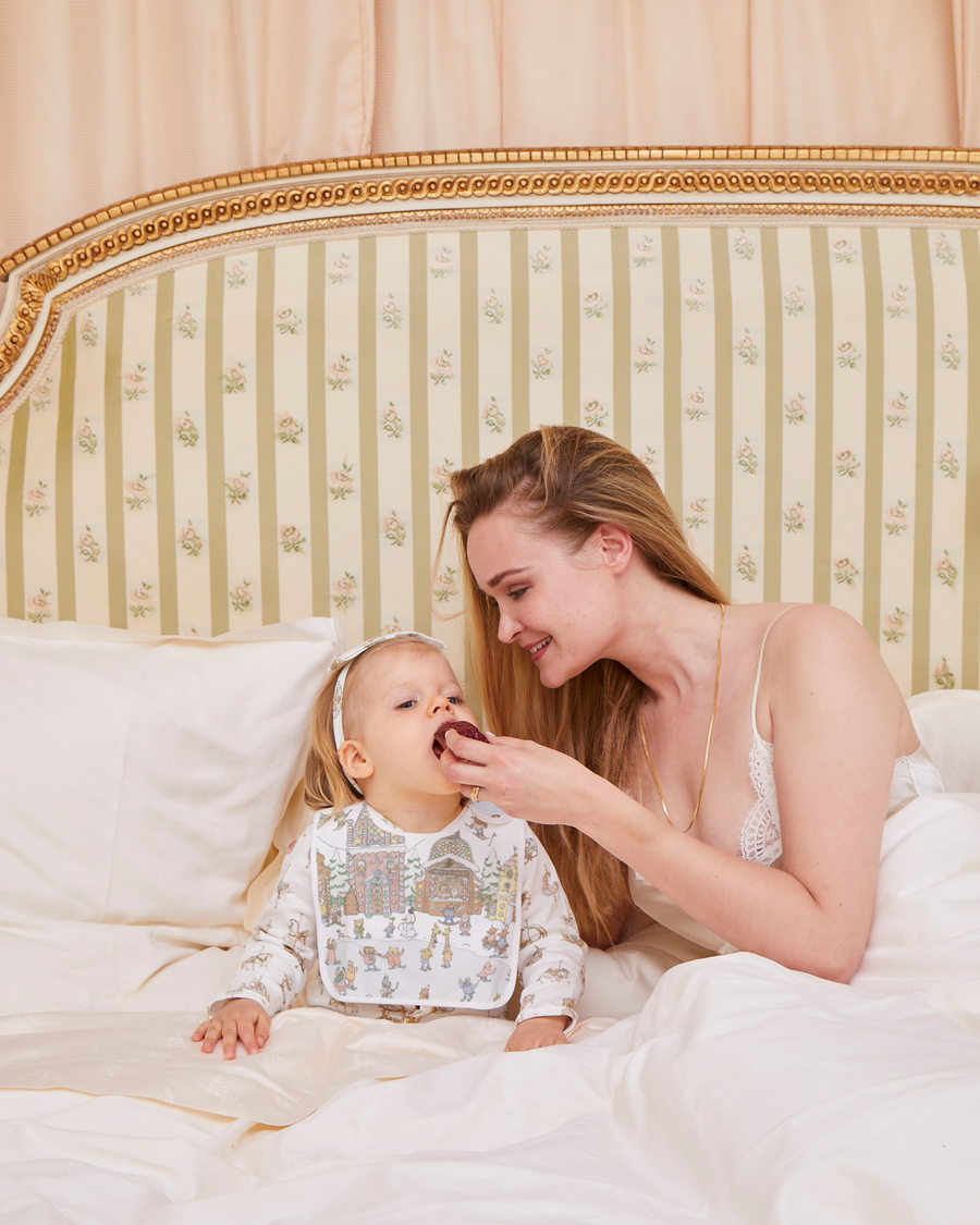 Carré & Satin Bib Set - Winter Wonderland