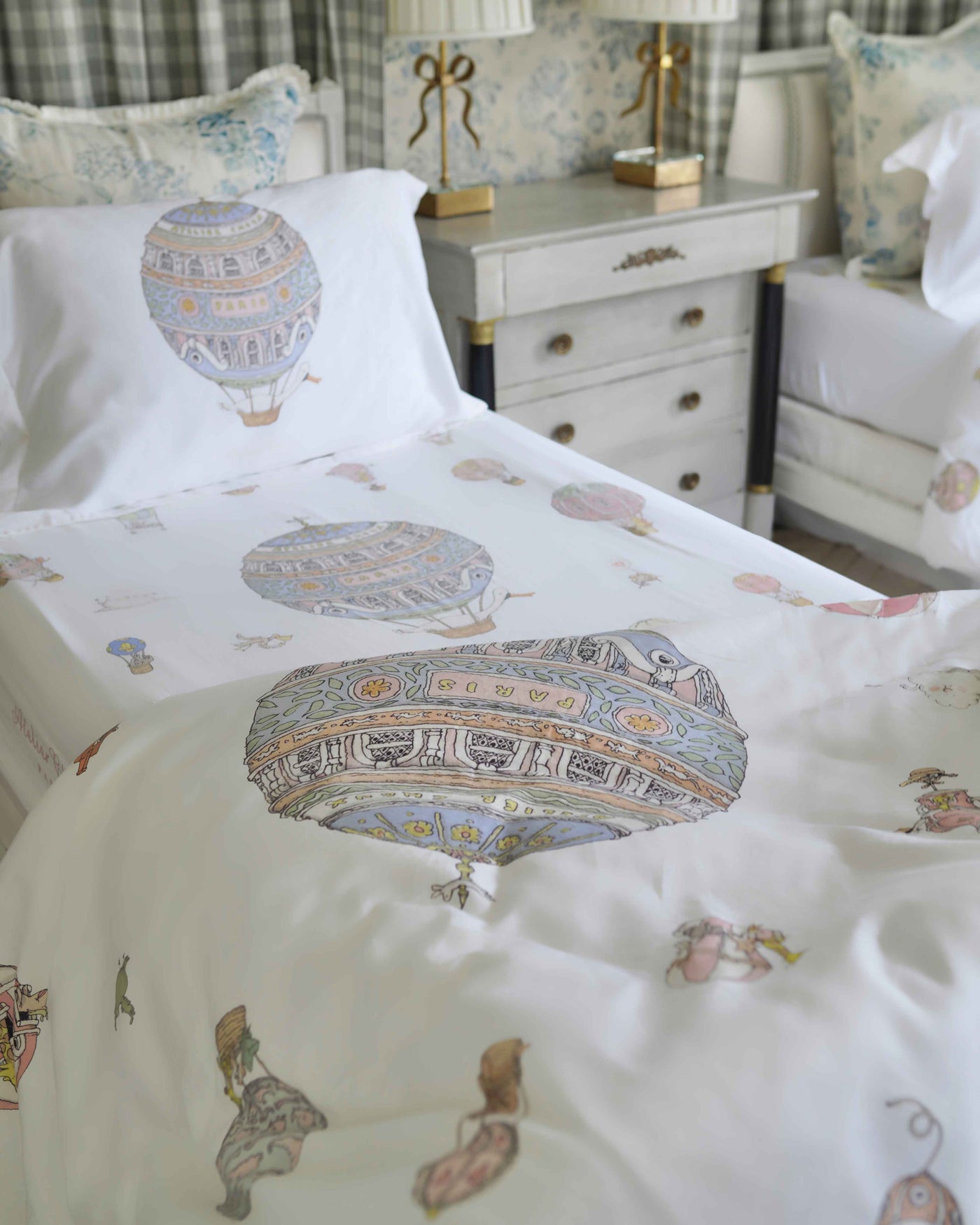 Single Bed Fitted Sheet - Hot Air Balloons