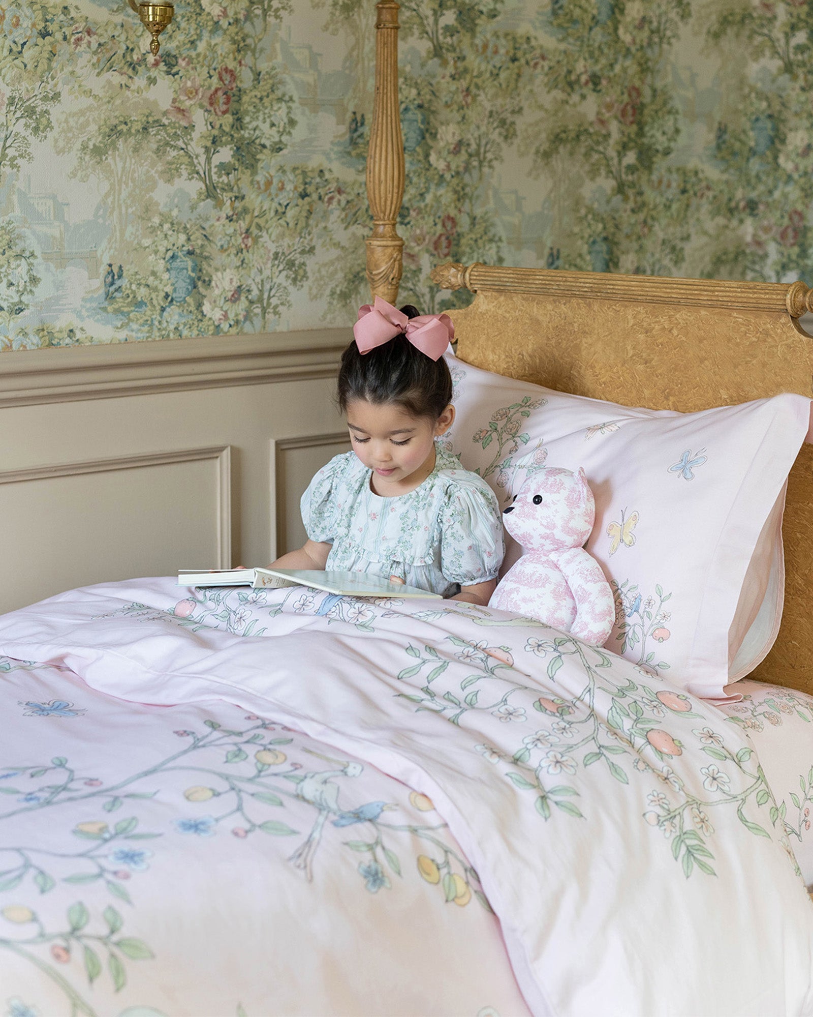 Single Bed Duvet Cover - In Bloom Pink • Atelier Choux