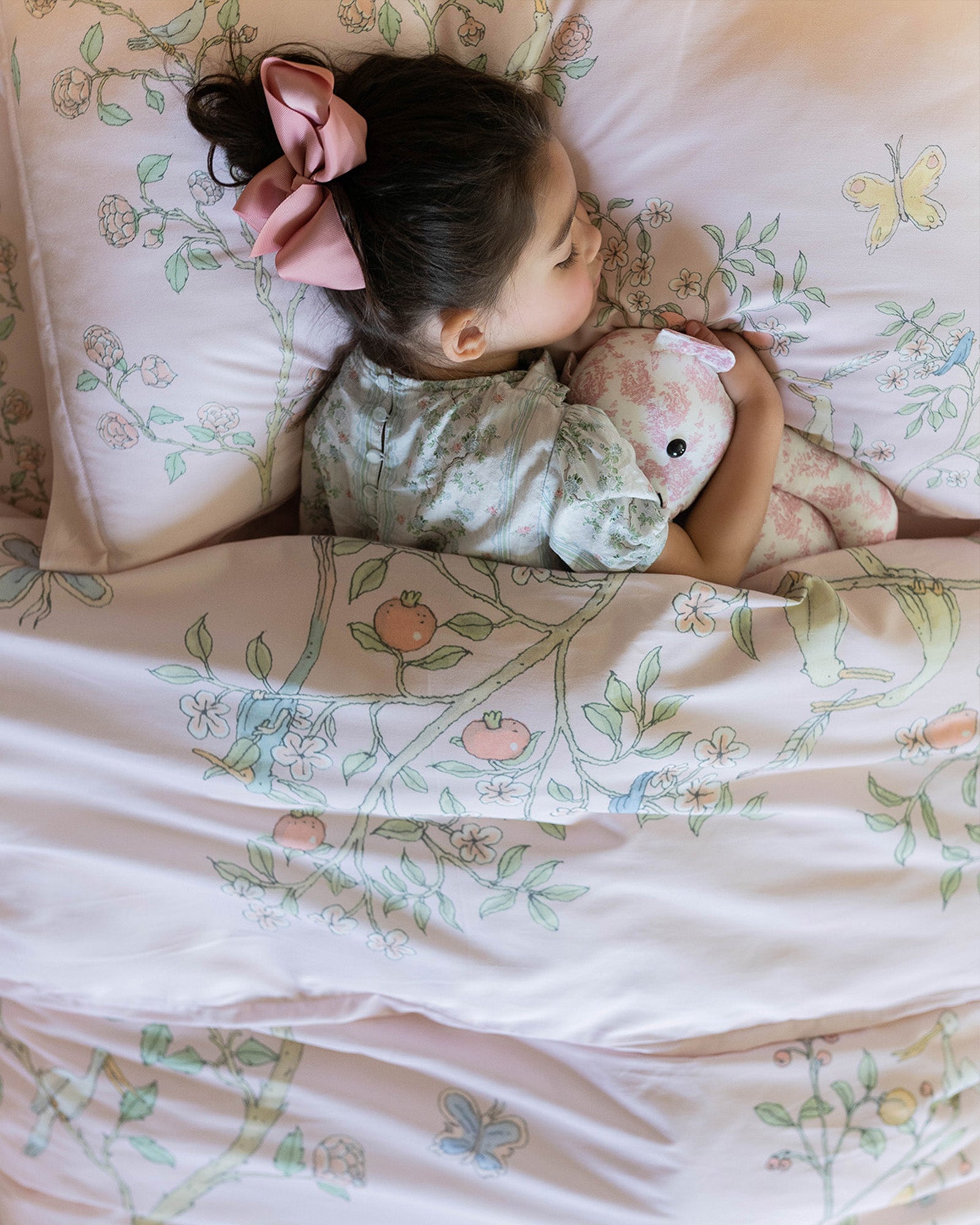 Single Bed Duvet Cover - In Bloom Pink • Atelier Choux