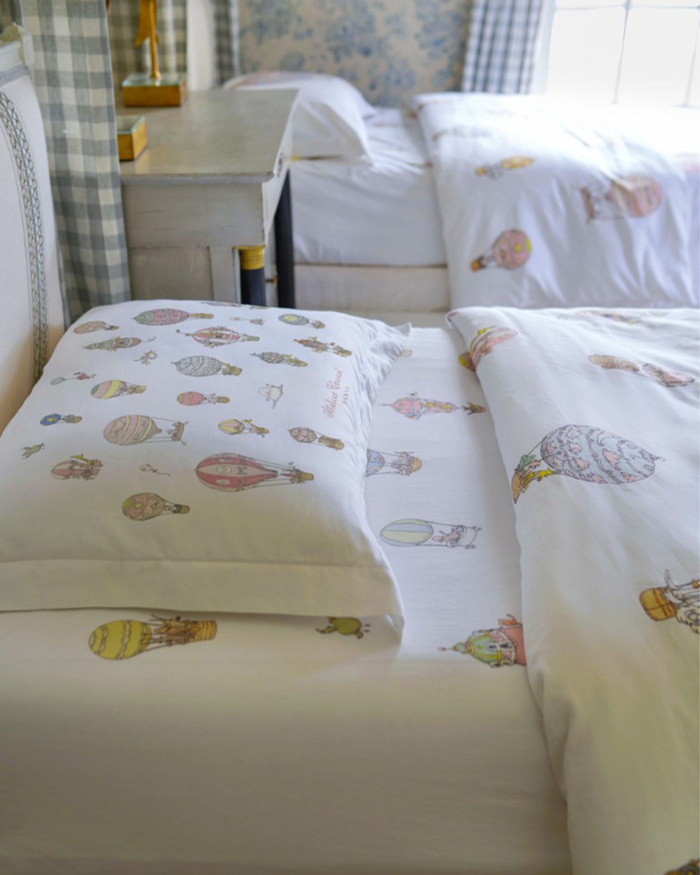 Single Bed Pillow Cover - Hot Air Balloons