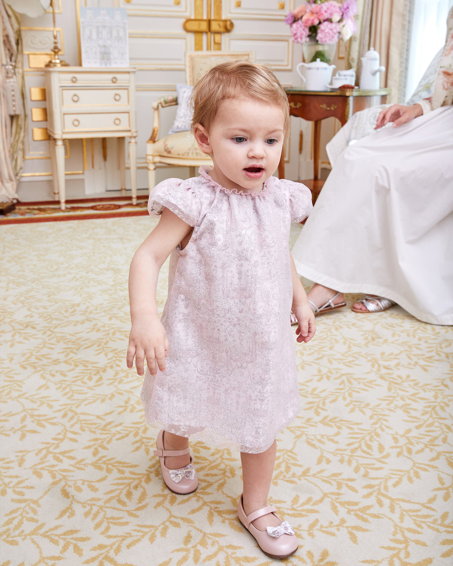 Clara Dress Bébé- Sparkly Toile de Jouy