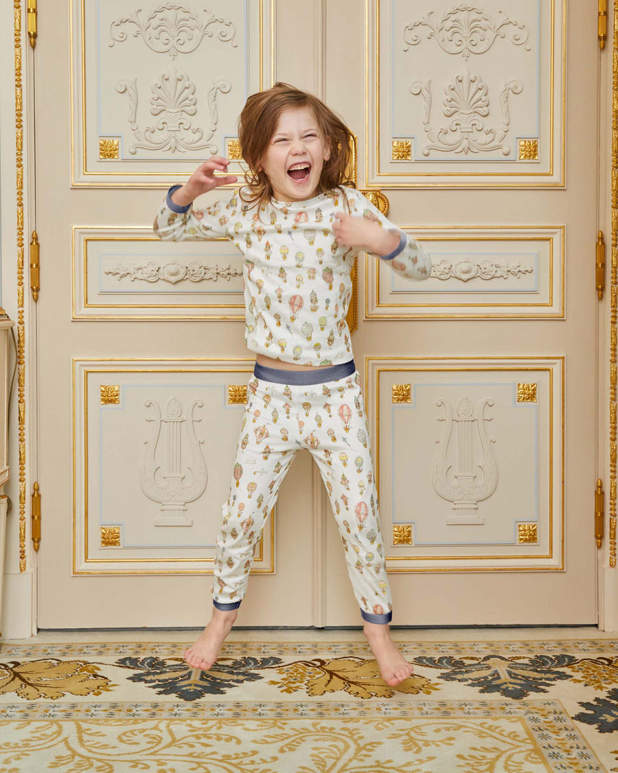 Loungewear Set - Hot Air Balloons Blue