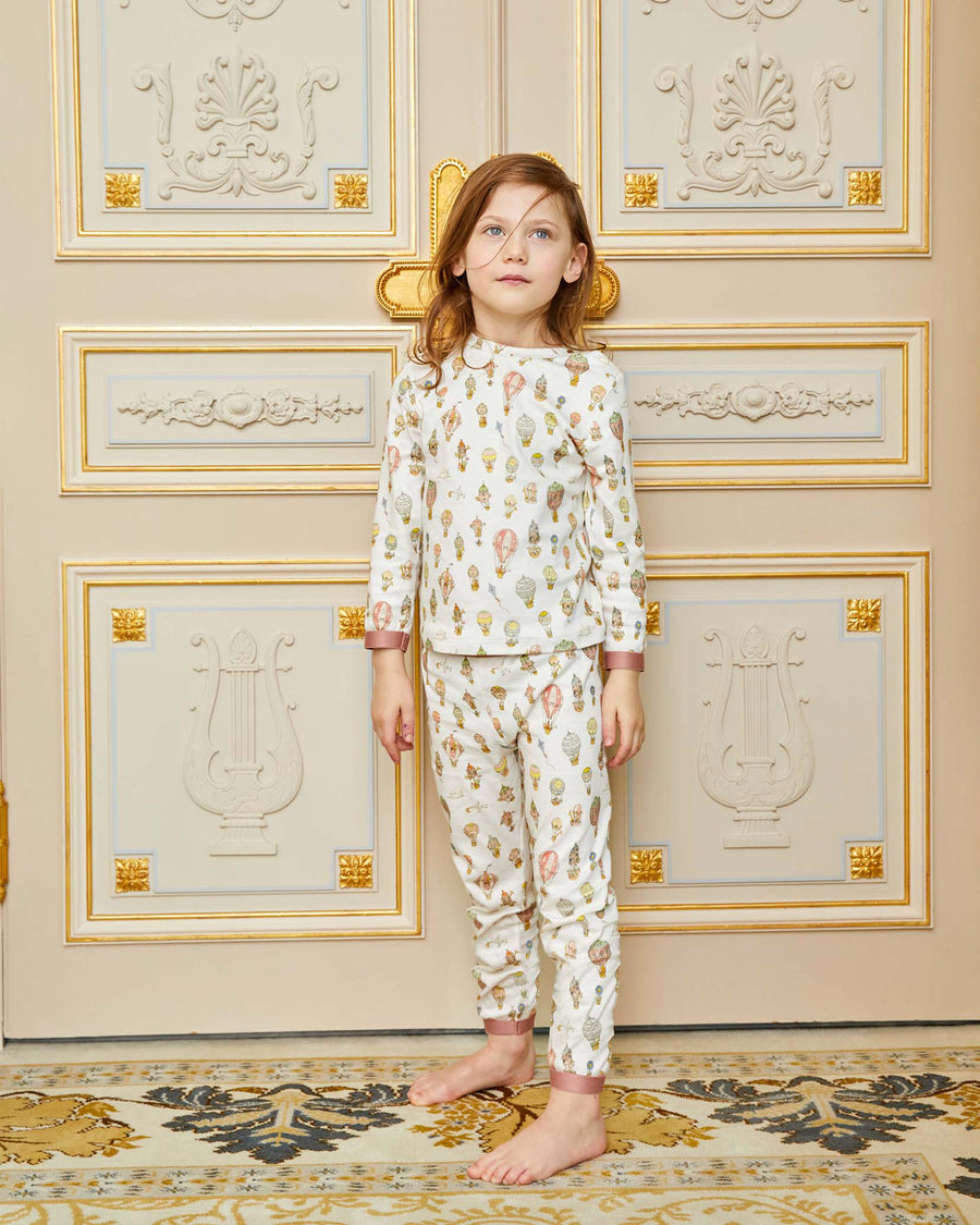 Loungewear Set - Hot Air Balloons Pink