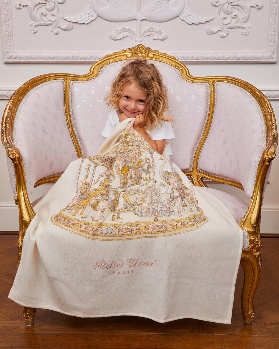Coperta in cashmere - Carousel Pink 100 x 80 cm