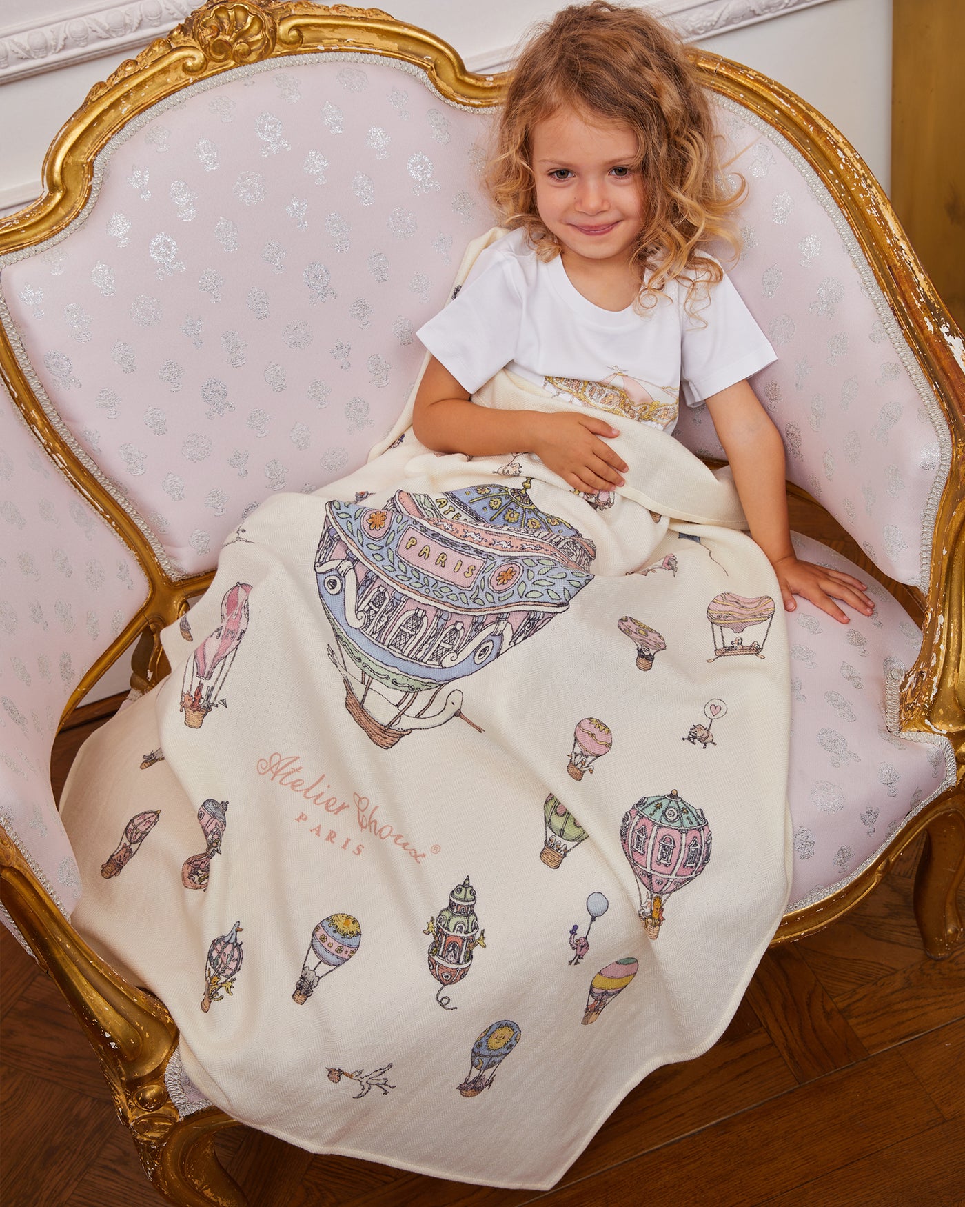 Coperta in cashmere - Hot Air Balloons 100 x 80 cm