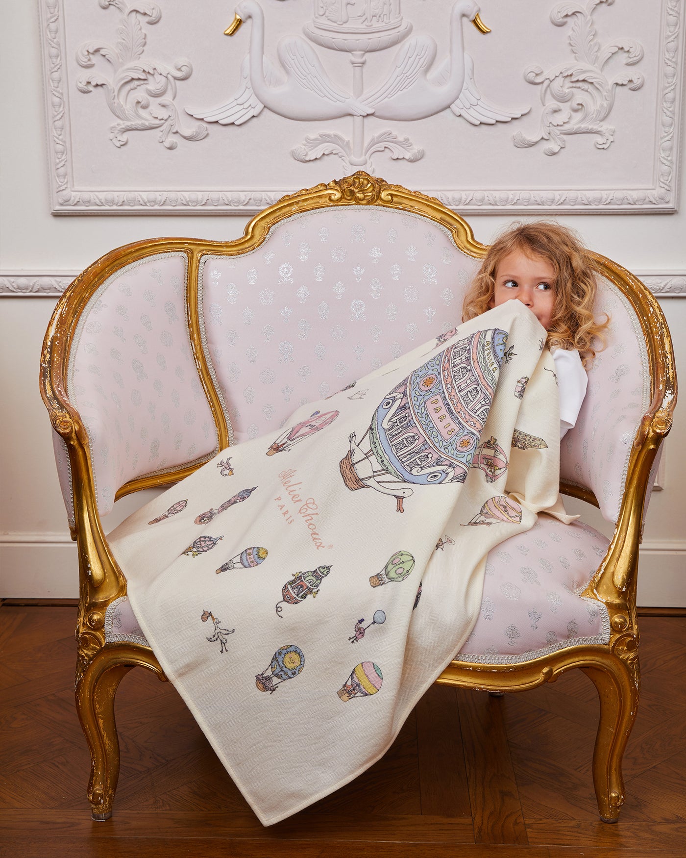 Coperta in cashmere - Hot Air Balloons 100 x 80 cm